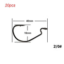 20pcs/lot Anzuelos Pesca Jig Hook High Carbon Steel Offset Hook Karpervissen Fishhooks Lure Softjerk Hooks 6