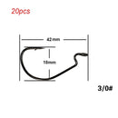 20pcs/lot Anzuelos Pesca Jig Hook High Carbon Steel Offset Hook Karpervissen Fishhooks Lure Softjerk Hooks 6