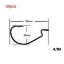 20pcs/lot Anzuelos Pesca Jig Hook High Carbon Steel Offset Hook Karpervissen Fishhooks Lure Softjerk Hooks 6