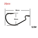 20pcs/lot Anzuelos Pesca Jig Hook High Carbon Steel Offset Hook Karpervissen Fishhooks Lure Softjerk Hooks 6