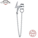 1pcs Gold Silver Color Lightning/Snake Chain Stud Earrings for Women 925 Sterling Silver Tassel Earrings Fashion Jewelry