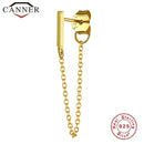 1pcs Gold Silver Color Lightning/Snake Chain Stud Earrings for Women 925 Sterling Silver Tassel Earrings Fashion Jewelry