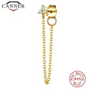 1pcs Gold Silver Color Lightning/Snake Chain Stud Earrings for Women 925 Sterling Silver Tassel Earrings Fashion Jewelry