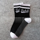 Men socks autumn winter funny socks gift colorful crew cotton Couple sports socks print calcetines hombre breathabl sox
