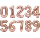 32/40inch Number Aluminum Foil Balloons Rose Gold Silver Digit Figure Balloon Child Adult Birthday Wedding Decor Party Supplies