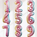 32/40inch Number Aluminum Foil Balloons Rose Gold Silver Digit Figure Balloon Child Adult Birthday Wedding Decor Party Supplies