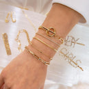 31 Styles Boho Mixed Leaves Letter Map Geometric Crystal Infinity Pentagram Shell Multi-layer Chain Bracelet Women Wholesale