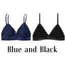 1/2PCS Women Bralette French Style Lace Bra Girls Triangle Cup Lingerie Deep V Wireless Underwear Soft Thin Seamless Bra