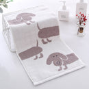 25*50CM Baby Towel Home Daily Cartoon Cute Embroidered Dog Baby Towels Scarf Bath Stuff Cotton Baby Wash Towel