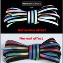 1Pair Reflective Shoelaces Laser sequin Shoelace Weave Braided bracelet Sneakers Running Shoes lace Adult children shoe strings