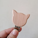 1pc New Arrival Lovely Wooden Pacifier Clip Natural Beech Wood Baby Pacifier Clips Dummy Clips DIY Pacifier Chain Accessory