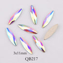 20pcs Crystals Nail Diamond Stone Strass AB Glass Rhinestones For 3D Nails Art Decorations Supplies Jewelry QB217-246A