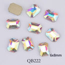 20pcs Crystals Nail Diamond Stone Strass AB Glass Rhinestones For 3D Nails Art Decorations Supplies Jewelry QB217-246A