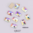 20pcs Crystals Nail Diamond Stone Strass AB Glass Rhinestones For 3D Nails Art Decorations Supplies Jewelry QB217-246A