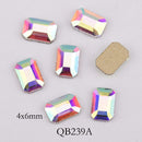 20pcs Crystals Nail Diamond Stone Strass AB Glass Rhinestones For 3D Nails Art Decorations Supplies Jewelry QB217-246A