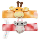 Baby rattle toys Garden Bug Wrist Rattle and Foot Socks Animal Cute Cartoon Baby Socks rattle toys 9% off