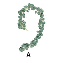 2M Artificial Green Eucalyptus Garland Leaves Vine Fake Vines Rattan Artificial Plants Ivy Wreath Wall Decor Wedding Decoration