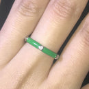 10 Colors Simple Style Enamel Ring Paved With Shiny Cubic Zircon Stone Fashion Wed Engage Ring For Women