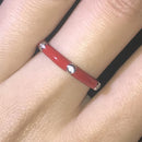10 Colors Simple Style Enamel Ring Paved With Shiny Cubic Zircon Stone Fashion Wed Engage Ring For Women