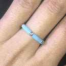 10 Colors Simple Style Enamel Ring Paved With Shiny Cubic Zircon Stone Fashion Wed Engage Ring For Women