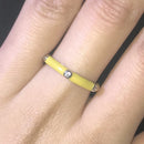 10 Colors Simple Style Enamel Ring Paved With Shiny Cubic Zircon Stone Fashion Wed Engage Ring For Women