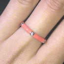 10 Colors Simple Style Enamel Ring Paved With Shiny Cubic Zircon Stone Fashion Wed Engage Ring For Women