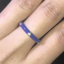 10 Colors Simple Style Enamel Ring Paved With Shiny Cubic Zircon Stone Fashion Wed Engage Ring For Women