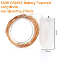 2M 5M10M Strip Light Led String Light Cooper Wire 3AA battery Christmas Light For Garland Holiday Fairy Wedding Party Decoration