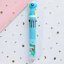 10 Colors Cute Animal Cartoon Ballpoint Pen School Office Supply Stationery Papelaria Escolar Multicolored Pens Colorful Refill