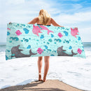1 Pcs Quicky-dry Microfiber Bath Towels 75*150cm Beach Towel Large Sport Towels Camping Accessories