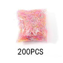 200/1000PCS Cute Girls Colourful Ring Disposable Elastic Hair Bands Ponytail Holder Rubber Band Scrunchies Kids Hair Accessories