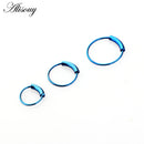 Alisouy 1pc 22g 6/8/10mm Steel Hinged Clicker circle ring Piercing Nose Ring Hoop Lip Ear Ring Body Jewelry Piercing Clip Gift