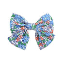 2019 Lovely Baby Girls Print Flower Bohemian Style Bow BB Hair Clips Headwear Children Cute Cotton Hairpins Hair Accessories