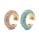 2020 New Fashion Pearl Ear Cuff Bohemia Stackable C Shaped CZ Rhinestone Small Earcuffs Clip Earrings for Women Wedding Jewelry