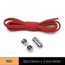 1Pair Metal Lock Shoelaces Round Elastic Shoe Laces Special No Tie Shoelace for Men Women Lacing Rubber Zapatillas 23 Colors