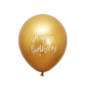 10pcs 12inch Chrome metallic latex balloons happy birthday printed pattern ballon helium metal globos birthday party decorations