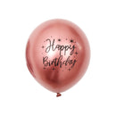 10pcs 12inch Chrome metallic latex balloons happy birthday printed pattern ballon helium metal globos birthday party decorations