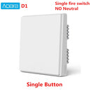 Aqara Smart Wall Switch D1 Zigbee Wireless Remote Control Key Light Switch Neutral Fire Wire Triple button For Mijia smart home