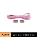 1Pair Metal Lock Shoelaces Round Elastic Shoe Laces Special No Tie Shoelace for Men Women Lacing Rubber Zapatillas 23 Colors