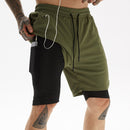 2020 Running Shorts Men Fitness Gym Training Sports Shorts Quick Dry Workout Gym Sport Jogging Double Deck Summer Men Shorts