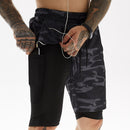 2020 Running Shorts Men Fitness Gym Training Sports Shorts Quick Dry Workout Gym Sport Jogging Double Deck Summer Men Shorts