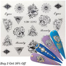 1 Sheet Russian text Nail Watermark Decals Sexy lips Middle finger Sexy girl Water Transfer Slider Russia Words Manicure Tattoos