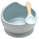 22colors!!1set Silicone Baby Feeding Bowl Set Baby Learning Dishes Suction Bowl Set Wood Spoon Non-Slip