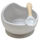 22colors!!1set Silicone Baby Feeding Bowl Set Baby Learning Dishes Suction Bowl Set Wood Spoon Non-Slip