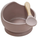 22colors!!1set Silicone Baby Feeding Bowl Set Baby Learning Dishes Suction Bowl Set Wood Spoon Non-Slip