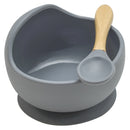 22colors!!1set Silicone Baby Feeding Bowl Set Baby Learning Dishes Suction Bowl Set Wood Spoon Non-Slip