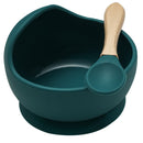 22colors!!1set Silicone Baby Feeding Bowl Set Baby Learning Dishes Suction Bowl Set Wood Spoon Non-Slip