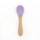 22colors!!1set Silicone Baby Feeding Bowl Set Baby Learning Dishes Suction Bowl Set Wood Spoon Non-Slip