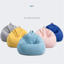 Sofa-Cover Large Small Lazy Bean Bag Sofa Chairs Cover Without Filler Linen Cloth Lounger Seat Bean Bag Pouf Puff Couch