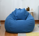 Sofa-Cover Large Small Lazy Bean Bag Sofa Chairs Cover Without Filler Linen Cloth Lounger Seat Bean Bag Pouf Puff Couch